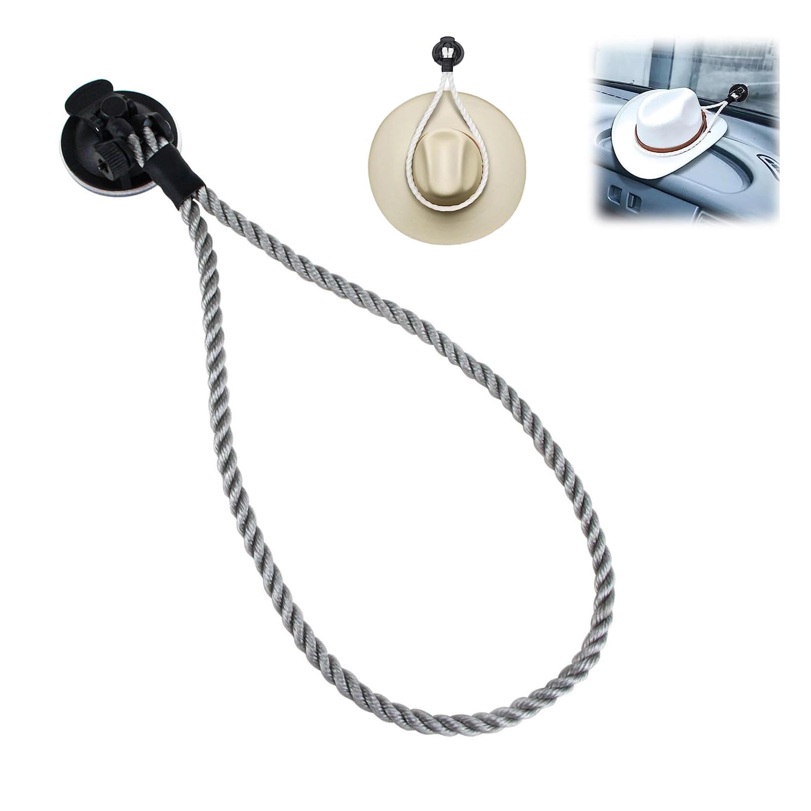 Produktbild von Magnetischer Cowboyhut Halter Auto Saugnapf Huthalter Organizer