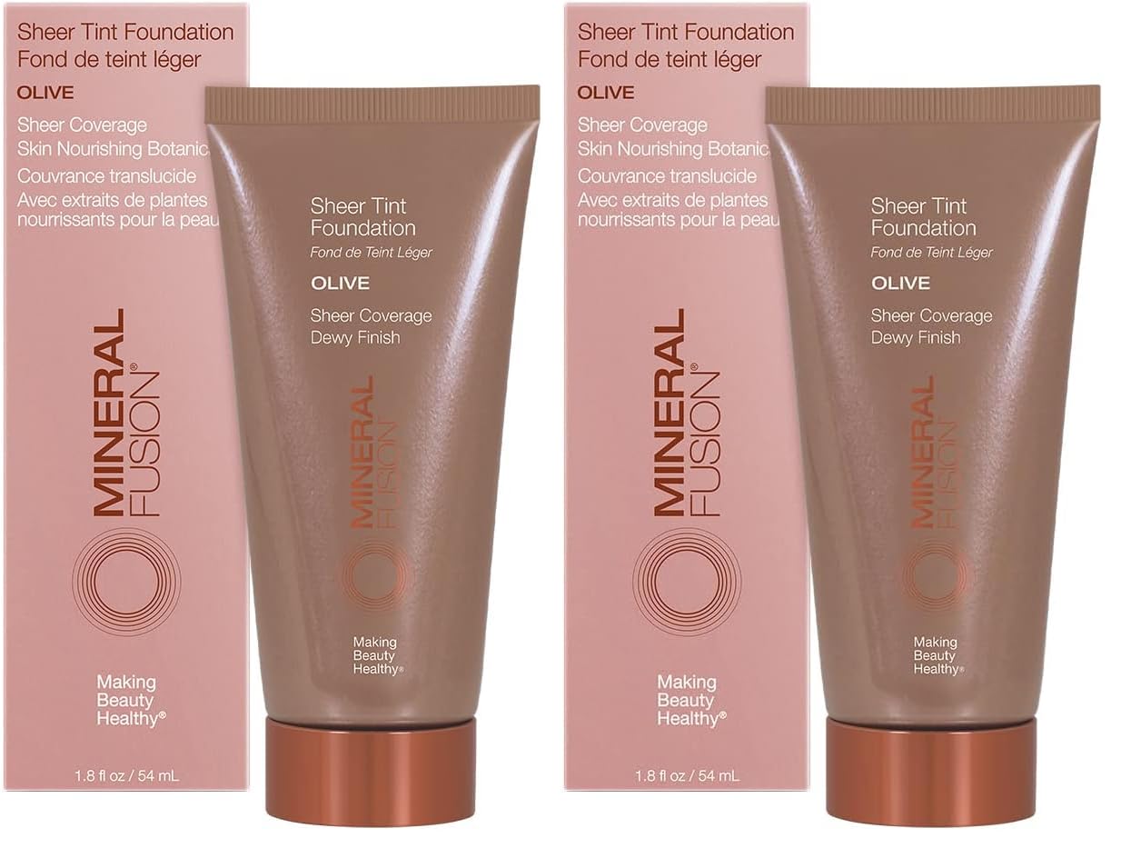 Mineral Fusion Sheer Tint Foundation, Olive, 1.8 Oz (Pack of 2)