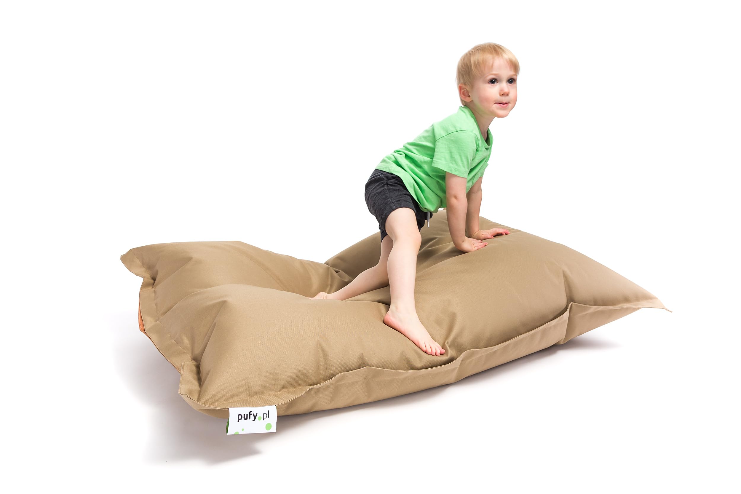 Ecopuf - Pouf Sako d’extérieur - Bean Bag pour Chambre - Coussin en Tissu élégant - Fauteuil de Relaxation - Taille S - 140x100 - Beige Nc17