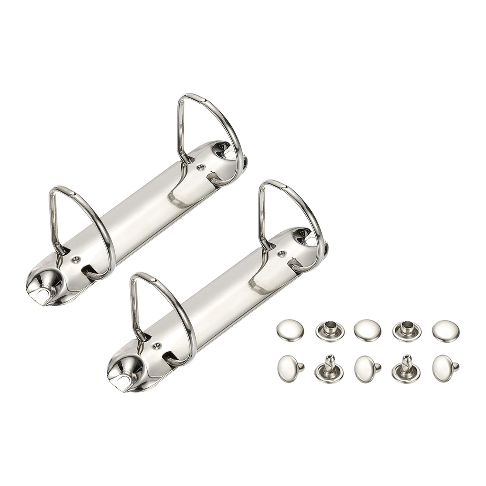 PATIKIL B7 2 Anelli Meccanismi Raccoglitori Sostituzione 1.5" D Anelli 26mm Argento