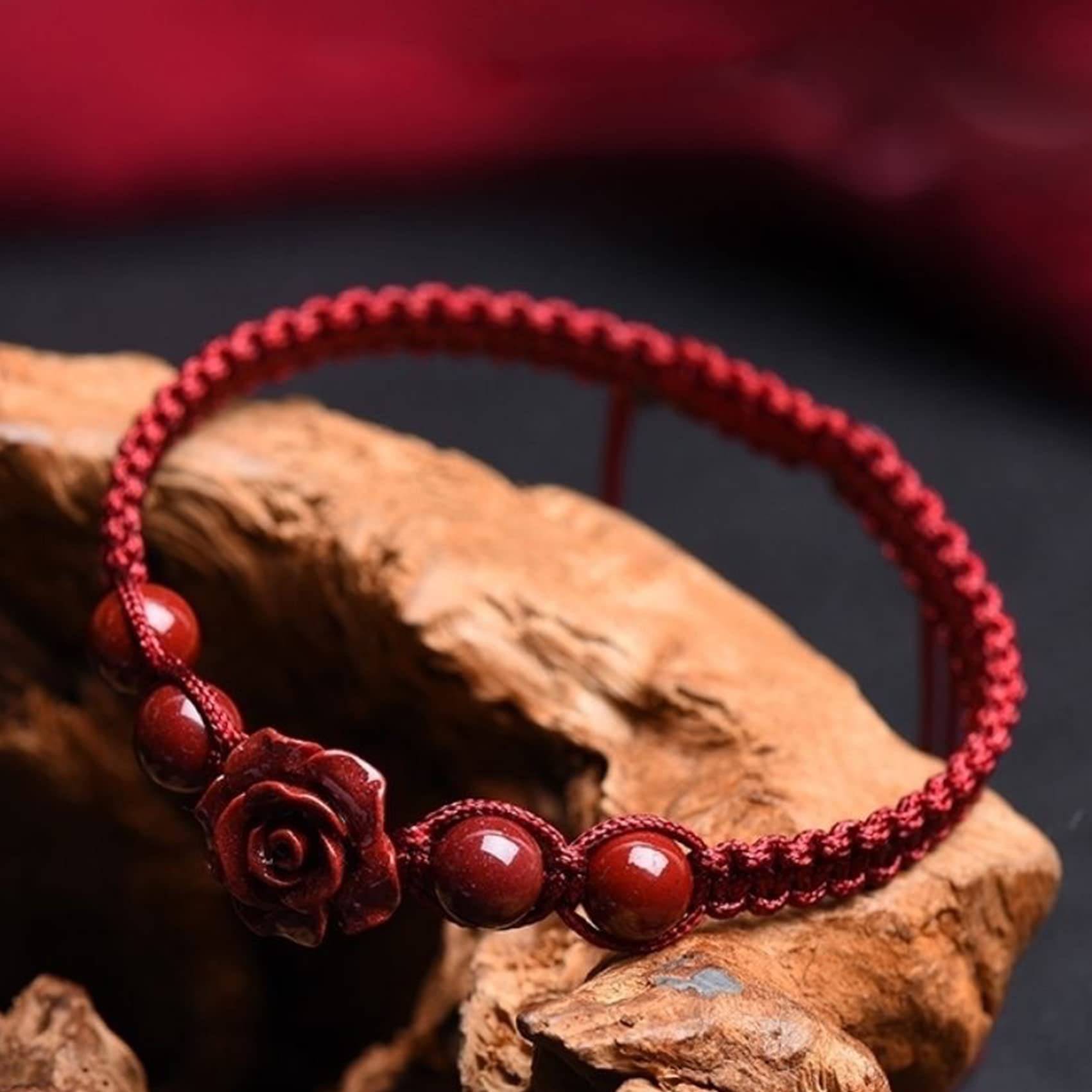 Pulsera Feng Shui Tobillera Pulsera de Hilo Rojo Pulsera de cinabrio S Natural Tobillera Pulsera de Prosperidad y Riqueza Talismán S Pulsera de Tobillo de Cuarzo de Cristal Amuleto para la