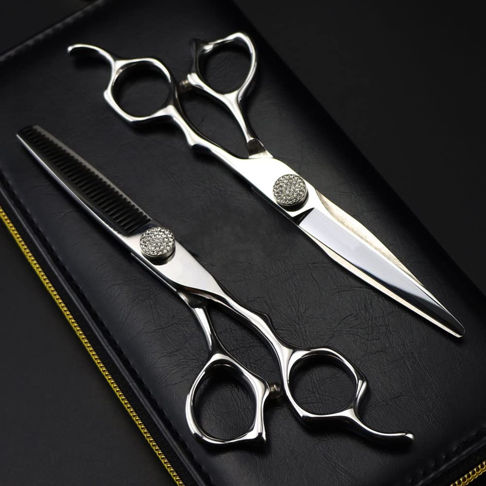 6Inch Professional 440C Steel Bearing Scissor Gem Hair Scissors Haircut Thinning Barber Cutting Shears Hairdressing Scissors