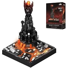 The Rings Dark Tower Architecture with Light, Building Set for Adults The Rings Collectible for Fans ,Christmas Birthday Gift Toy for Men and Women