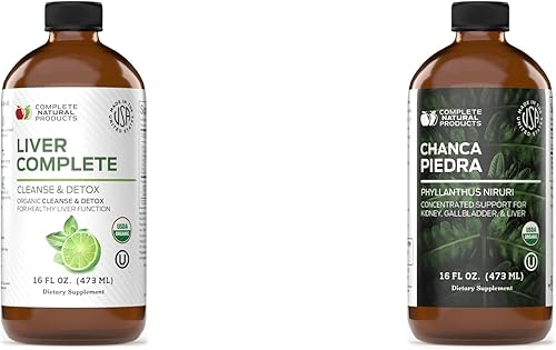 Complete Natural Products Paquete completo de hígado de 16 oz y Chanca Piedra de 16 oz