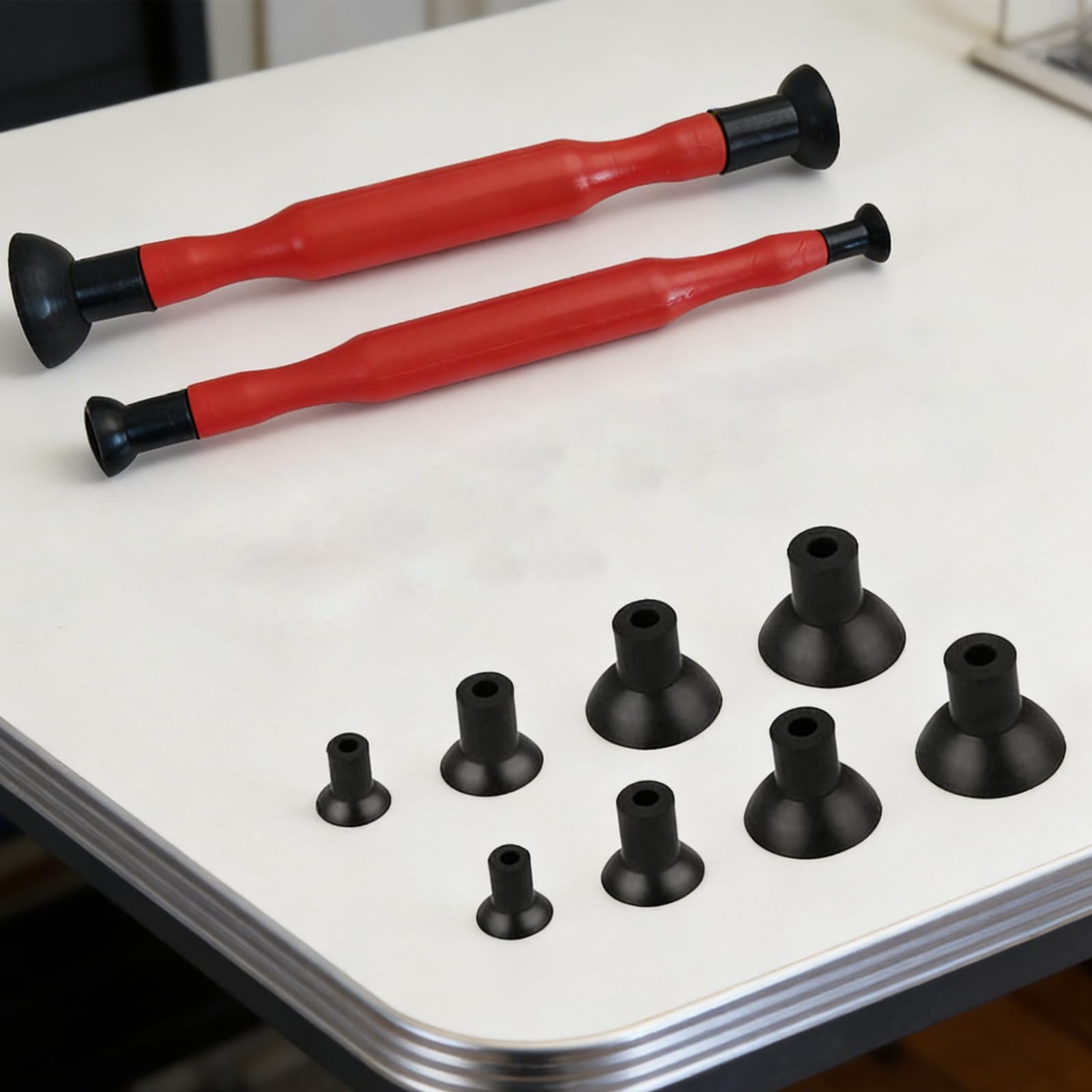 Kit usinage soupapes 2 pièces avec 8 ventouses, pâte à polir, tournevis, meulage & compresseur ressorts - Outil de réparation automobile professionnel d'entretien moteur