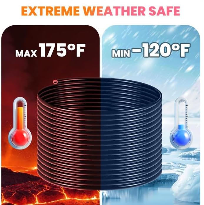 328FT Weighted Pond Hose, 3/8 Inch Self-Sinking Aeration Tubing Black with Stainless Steel Clamps, Pond Aerator Hose for Large Pond, Lake, and Aquaculture Systems