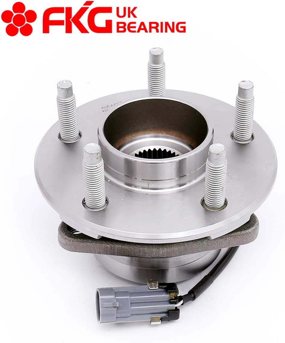 FKG 513189 Front Wheel Bearing Hub Assembly for 2002-2007 Saturn Vue, 2006 Pontiac Torrent, 2005-2006 Chevy Equinox, 5 Lugs W/ABS