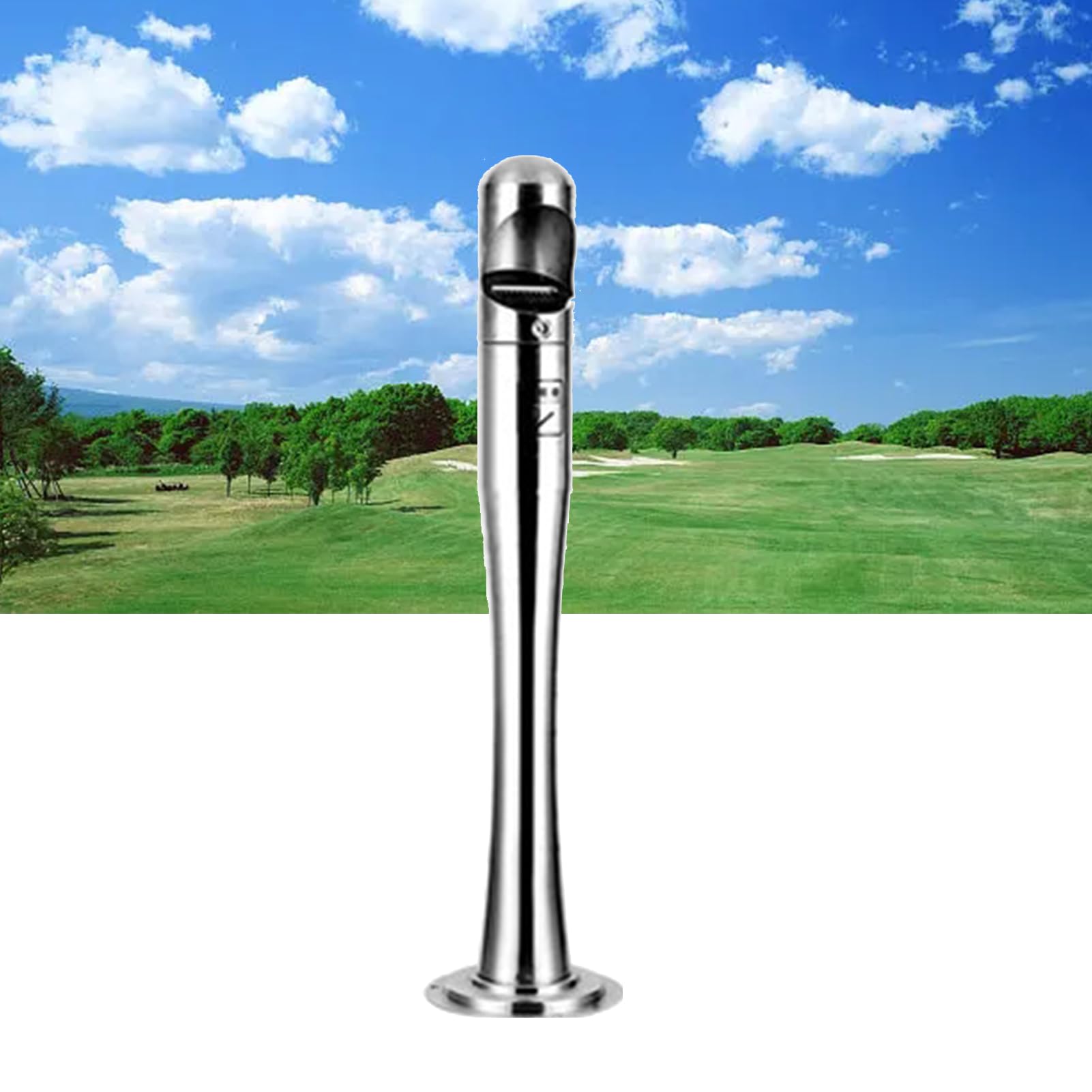 Cendrier Sur Pied Extérieur En Acier - Pour Patio, Café, Bureau, Avec Serrure Et Ventilation