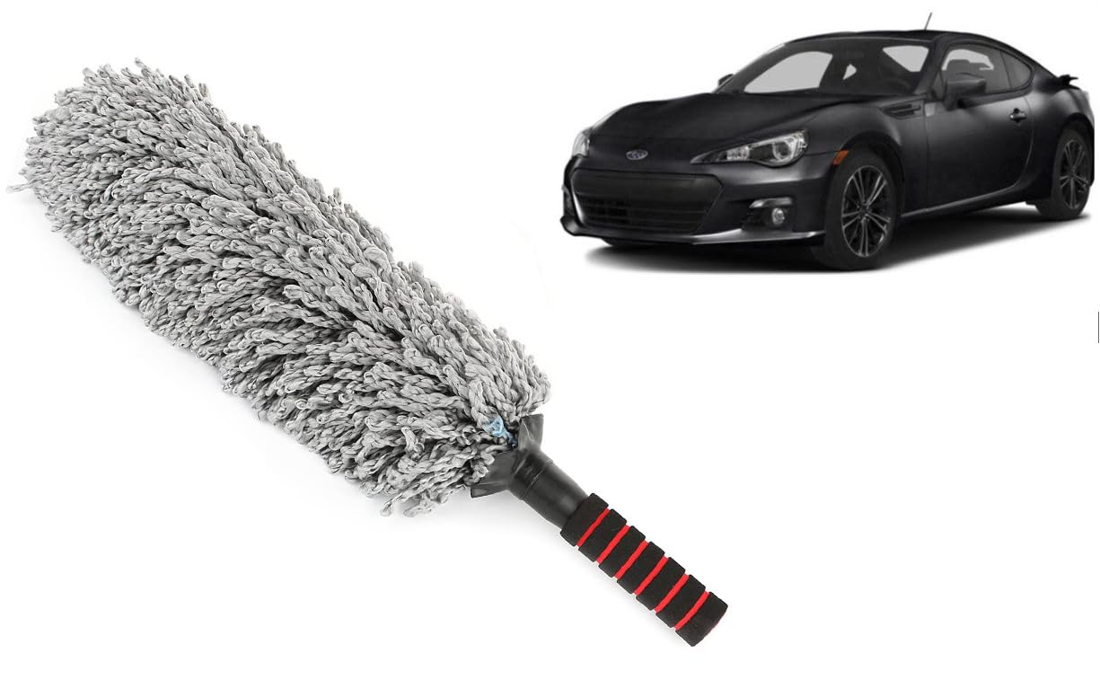 Ultra Soft Microfiber Brush||Interior and Exterior Multipurpose Car Cleaning Duster||Lint Free Grey Smooth Cleaner for Car Office Home Use with Storage Bag for - Subaru BRZ