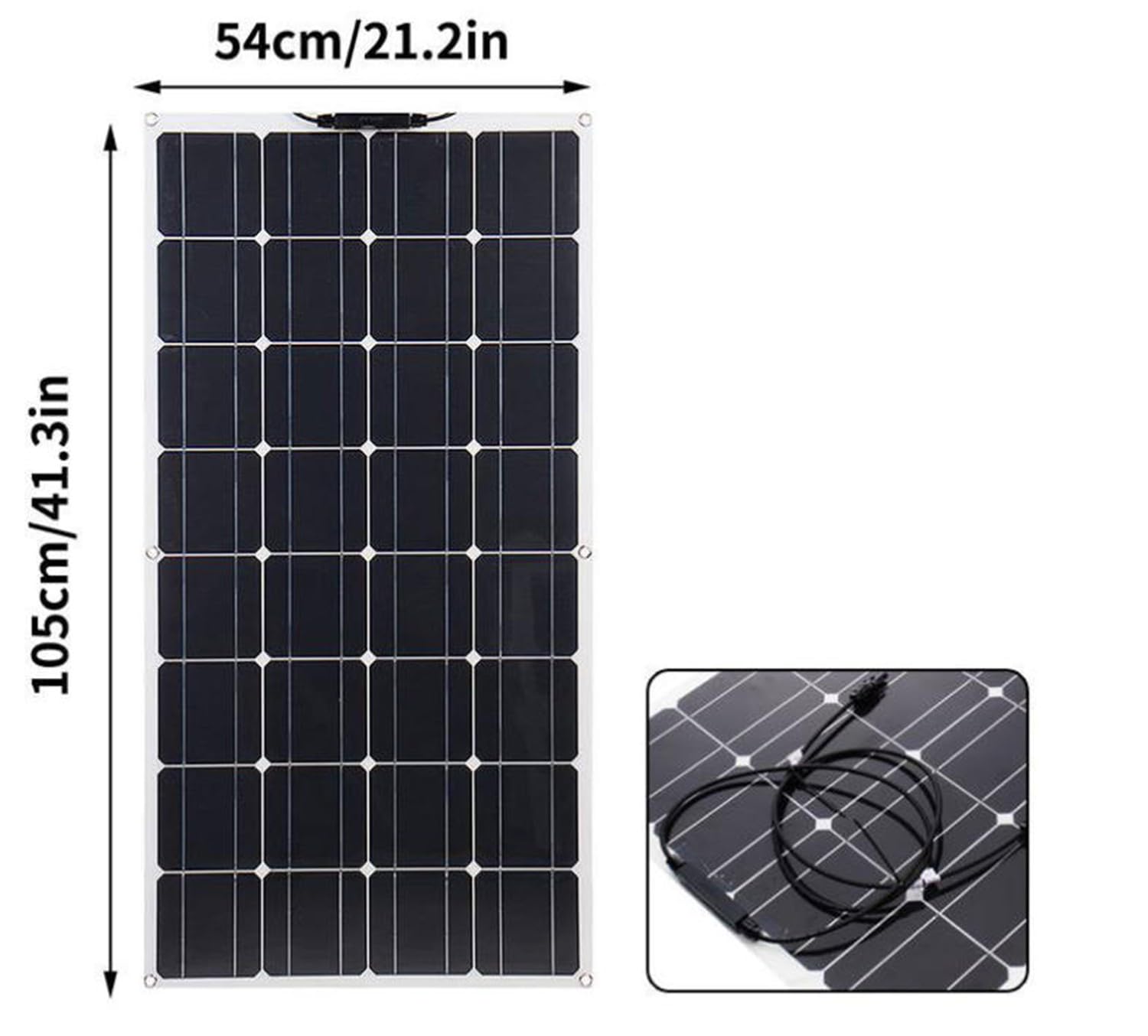 BLUEZY Kit Sistema Pannelli Solari Flessibili 100W 200W 300W 400W Modulo Fotovoltaico con Regolatore Carica 40A, Pannello Solare Monocristallino per Marino,Camper, Campeggio, Barca, Auto 3Pcs