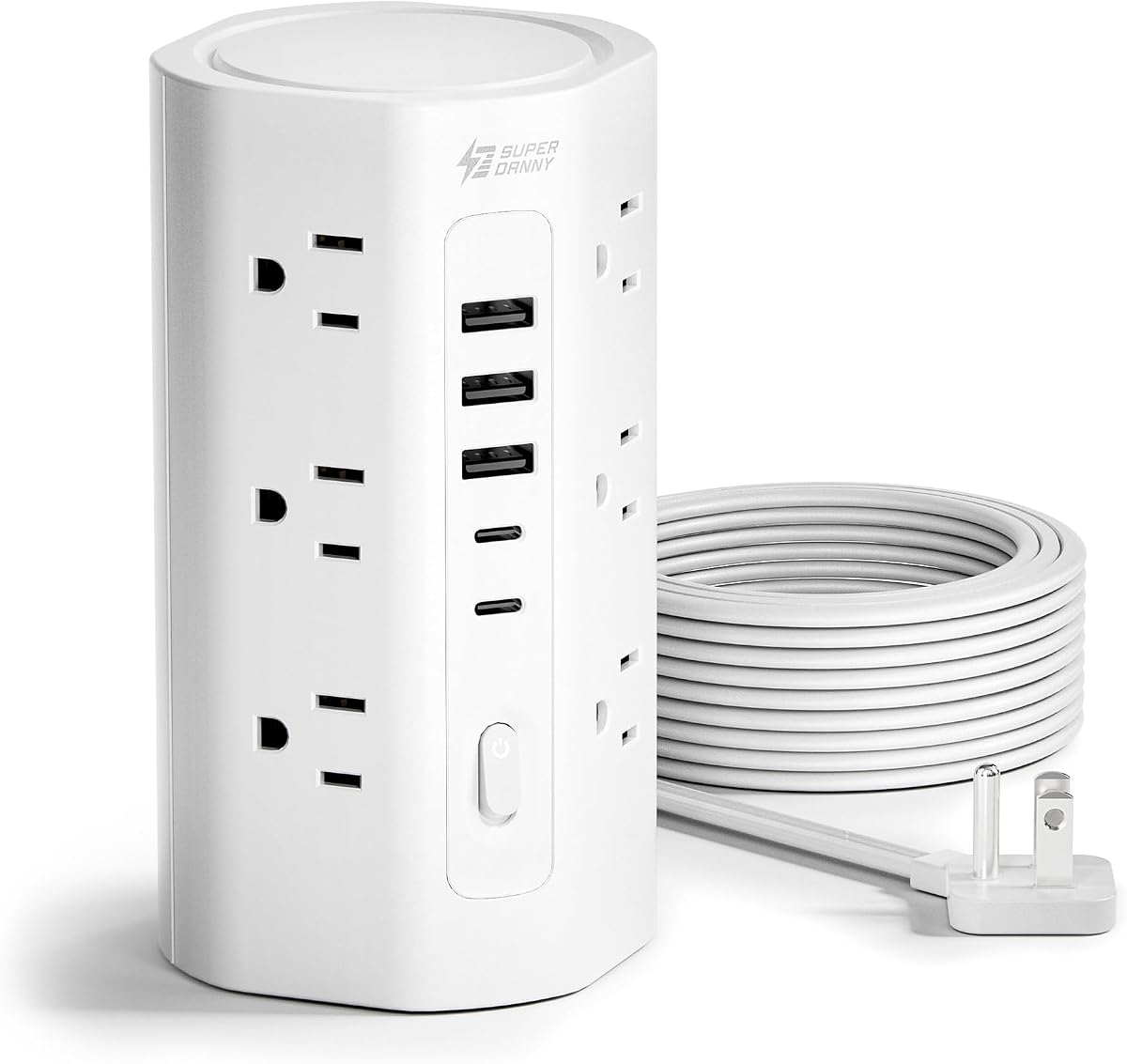 10Ft Tower Power Strip by SUPERDANNY
