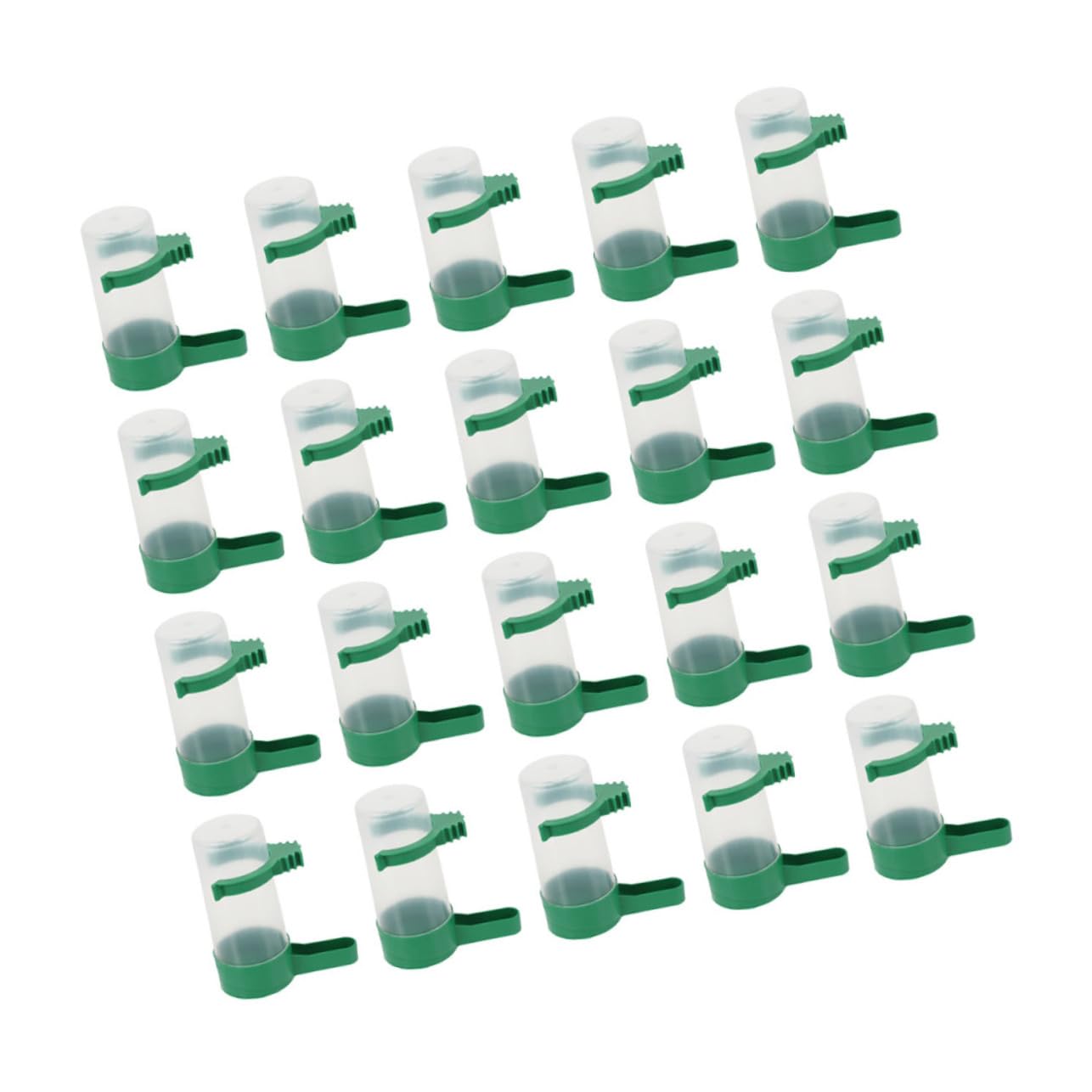 ibasenice 20pcs Parrot Water Bowl Bird Drinkers Small Bird Water Feeder Set Easy to Use