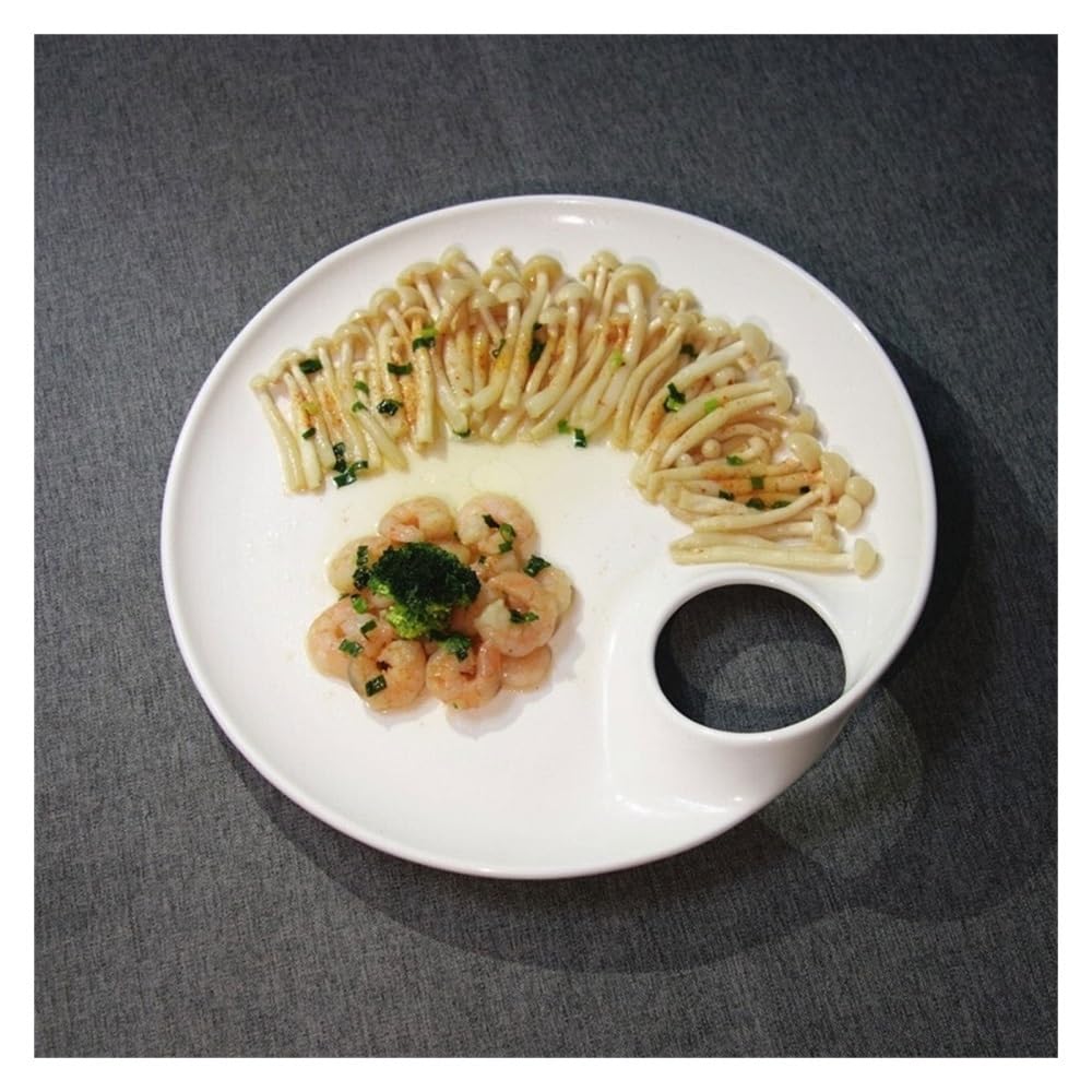 Ceramiczny talerz obiadowy okrągły czysty biały ceramiczny talerz obiadowy uniwersalny talerz serwisowy chiński spersonalizowany kreatywny talerz do serwowania zastawy stołowej
