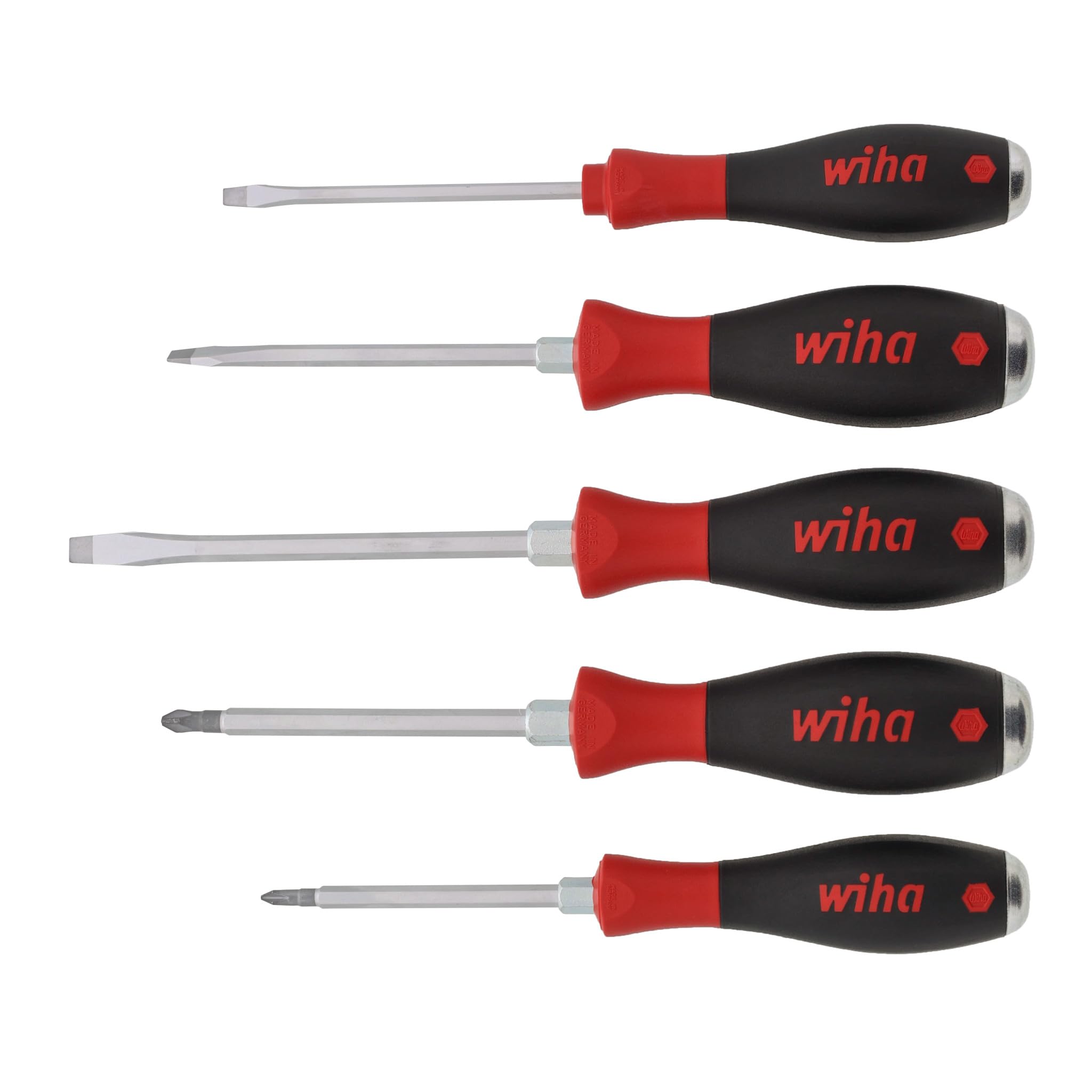 Wiha 53075 5-Piece Slotted and Phillips Extra Heavy Duty Screwdrivers, Set of 4 - Image 2