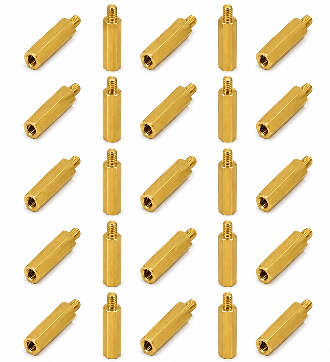 M3 x 20mm Male to Female Brass Hex Spacer Standoff (Pack of 25)-image-25
