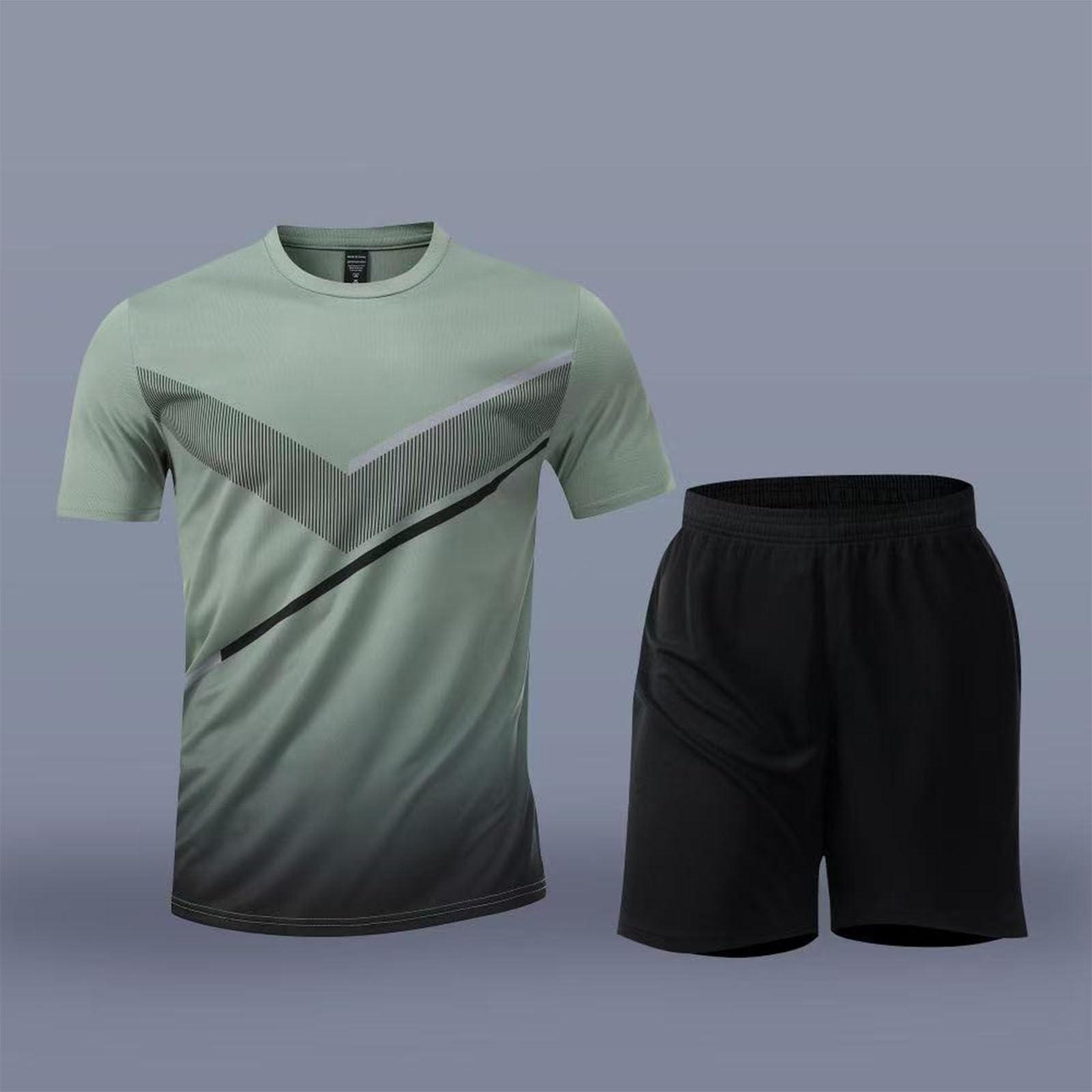 Genérico - Traje deportivo para hombre, secado rápido, manga corta, transpirable, para correr, para el aire libre