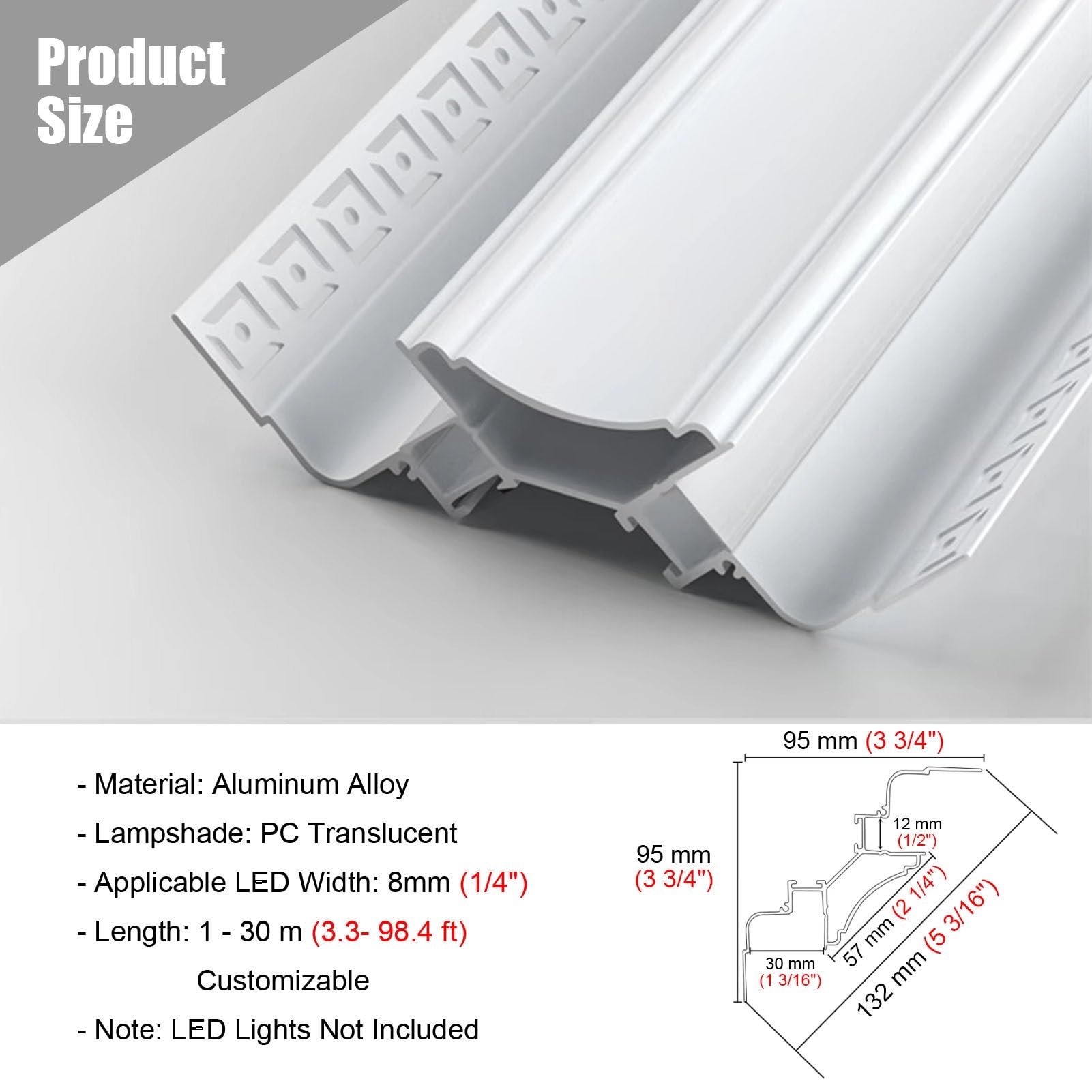 Aluminiowy kanał LED do sufitów podwieszanych narożny uchwyt dyfuzora osłona ścieżki na ścianę i sufit 3 m dekoracja domu listwa korona z akcesoriami