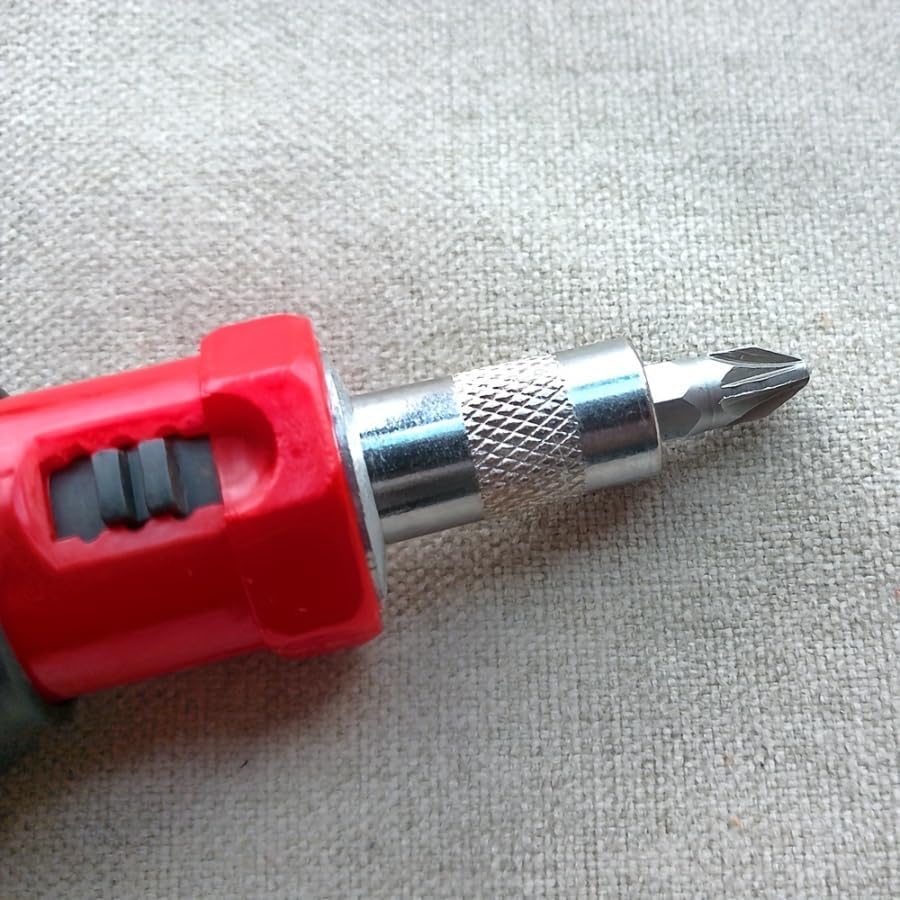 Mini Multi-Function Screwdriver Ratchet Screwdriver Set - Reversible Quick Operation Steel Screwdriver with Flat, Triangular, Phillips Head Style (Black,1)
