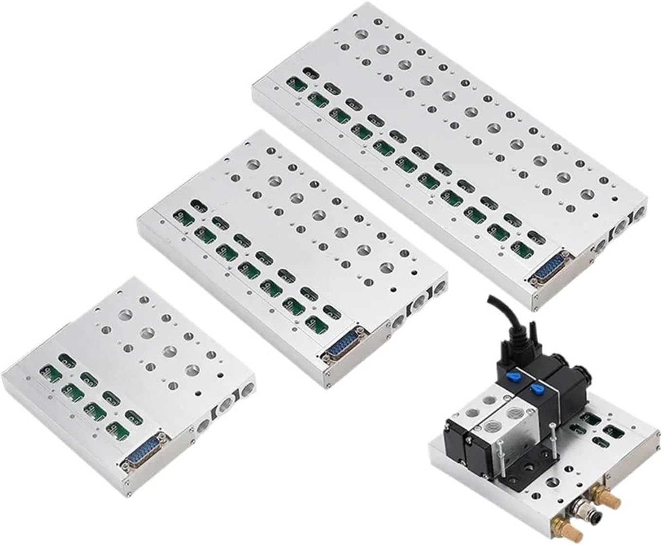 Pneumatic solenoid valve 4V210 plate valve exhaust manifold 200M manifold base manifold accessories(F3-4V210-7F)