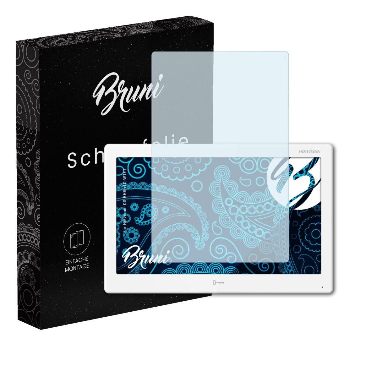 Bruni Screen Protector compatible with Hikvision DS-KH9510-WTE1 Protector Film, crystal clear Protective Film (2X)