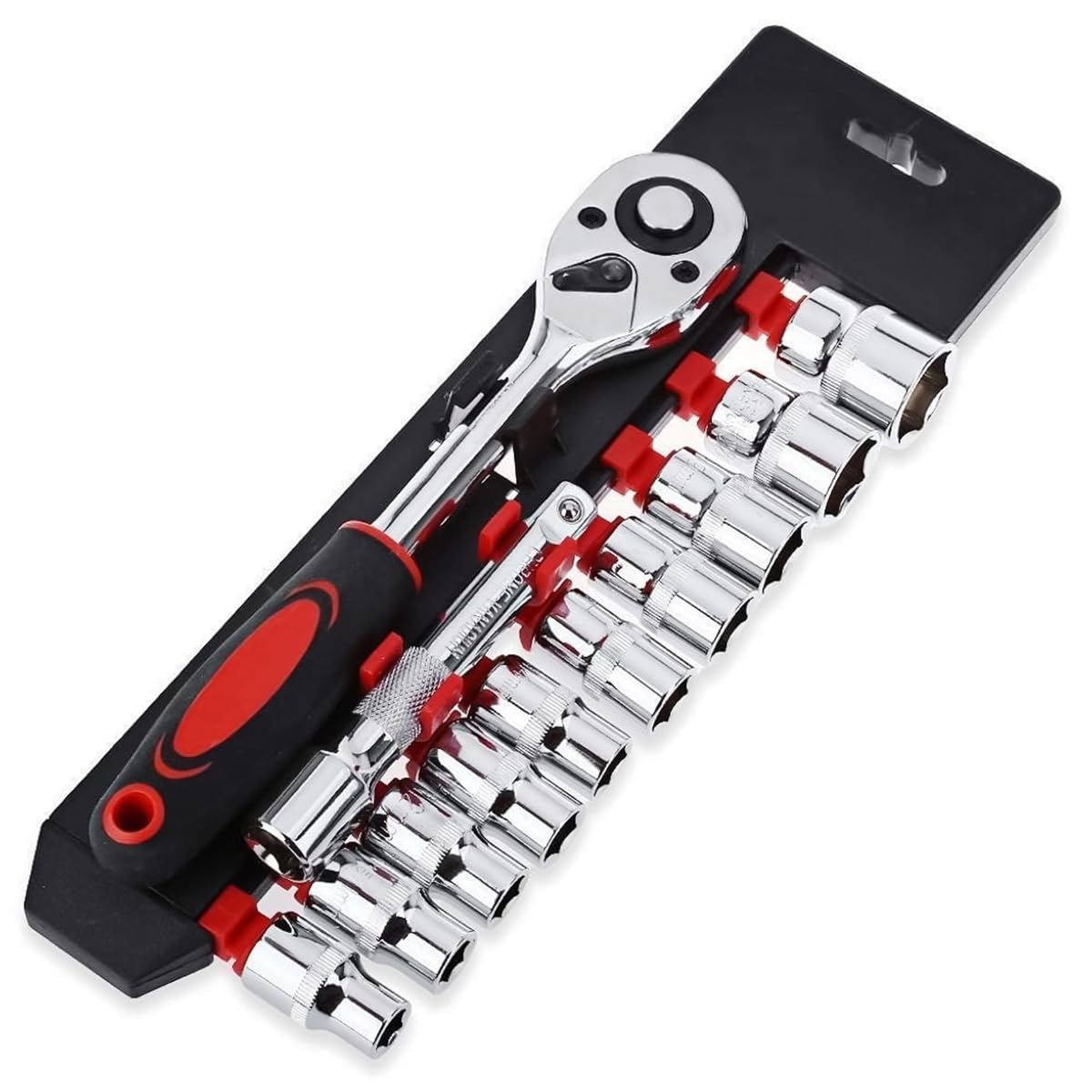 STHIRA® 12 in 1 Ratchets Socket Wrench Set 1/2" Chrome Vanadium Ratchets Rubberized Handle Heavy Duty Steel Ratchet Socket Wrench Spanner set with 5 Extension Bar, 10 Sizes Socket (B0D9XHYZD7) Amazon Price History, Amazon Price Tracker