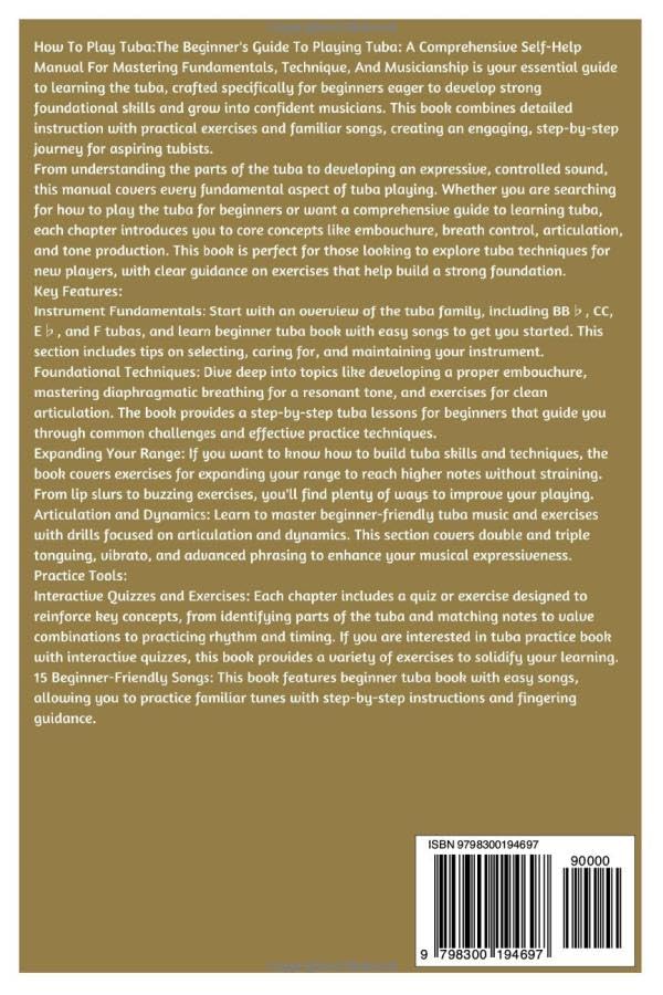 How To Play Tuba: The Beginner's Guide To Playing Tuba: A Comprehensive Self-Help Manual For Mastering Fundamentals, Technique, And Musicianship - Image 2
