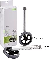 Vista 2 de McKesson Ruedas Universales para Andador, Ajustables, Ruedas Giratorias de 5 Pulgadas, 1 Par