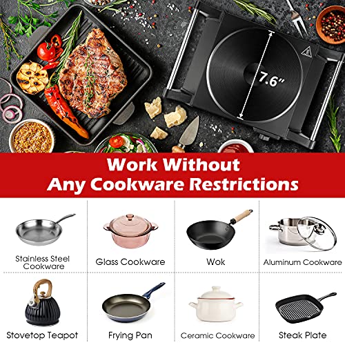 Techwood Hot Plate, Techwood Electric Stove For Cooking, 1500W Countertop Single Burner With Adjustable Temperature & Dual Handles thumb #3