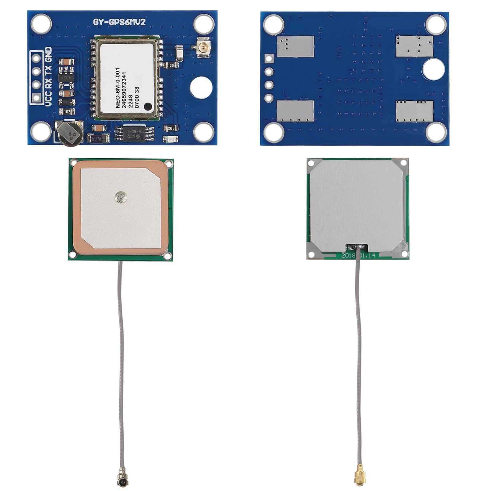 2Pcs GY-NEO6MV2 NEO-6M GPS Module NEO6MV2 3V-5V with Flight Control EEPROM MWC APM2.5 Large Antenna for EEPROM APM 2.5