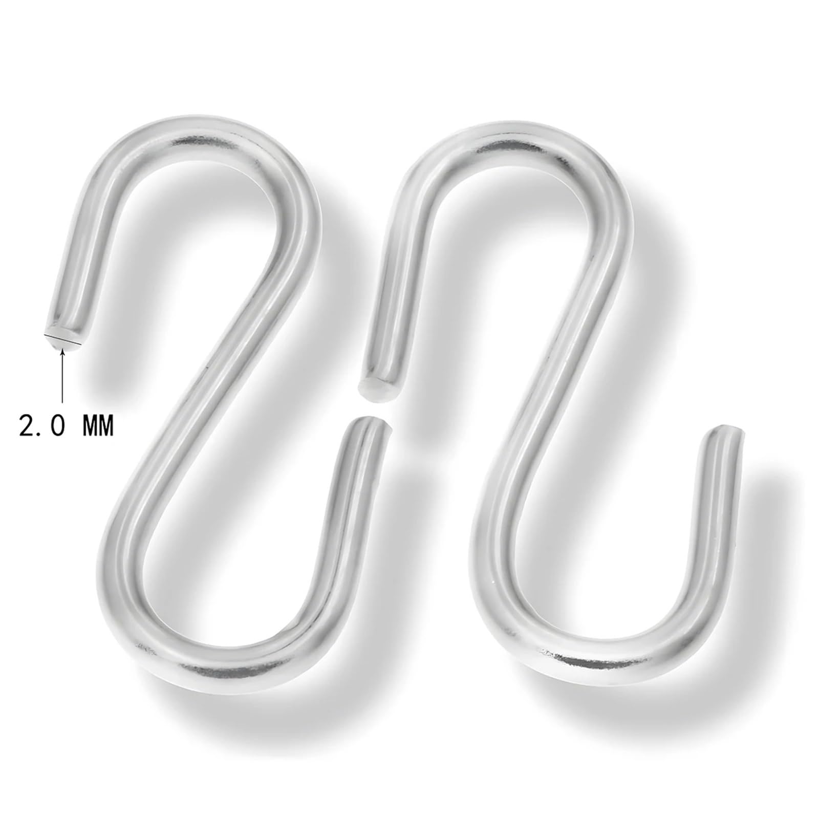 80/120/150 Stück Edelstahl 2,54 cm S-Haken-Anschluss(150pcs)