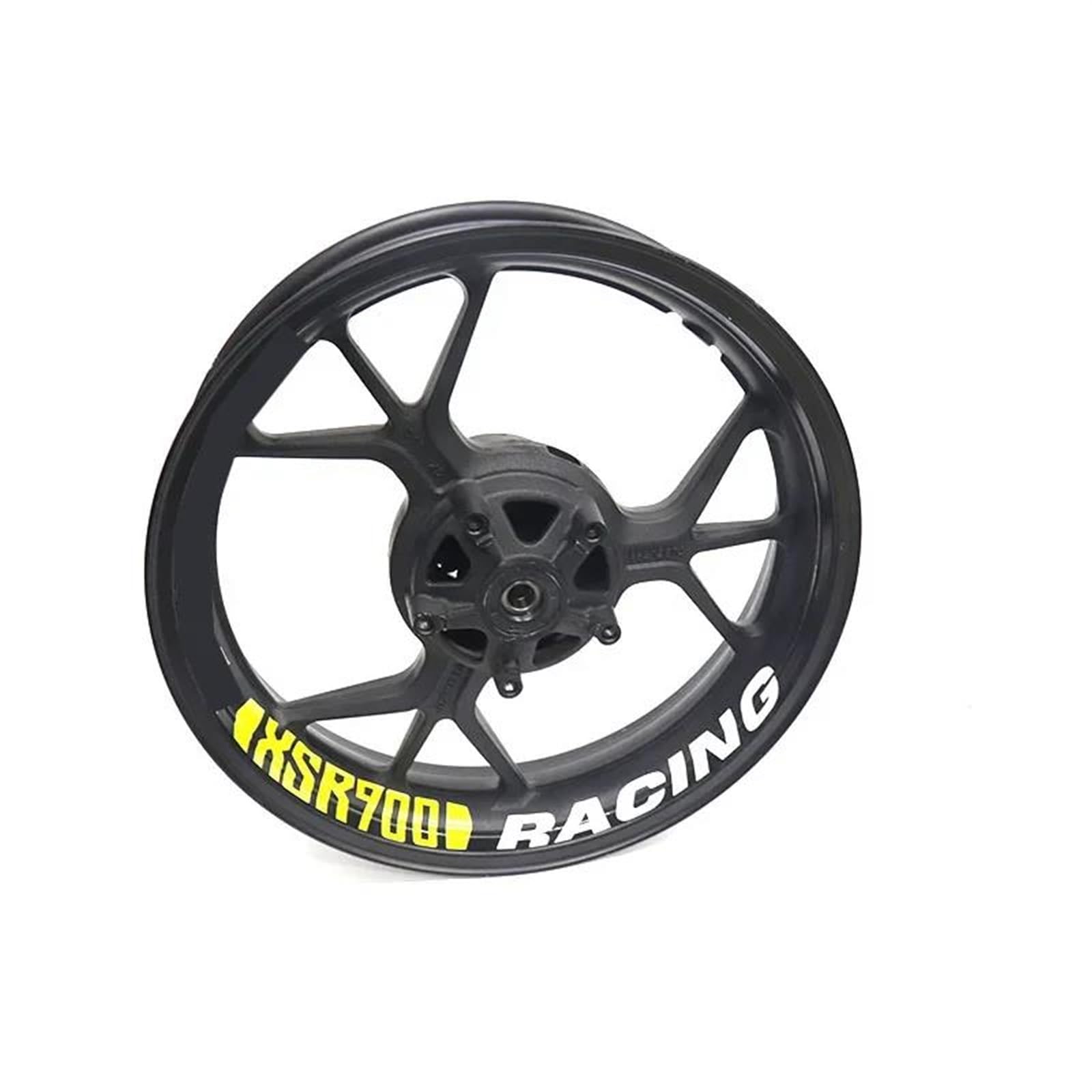 Stickers Motorcycle Wheel Stickers Night Reflective Decorative Rim for Yamaha XSR900 Xsr900(Style 1)