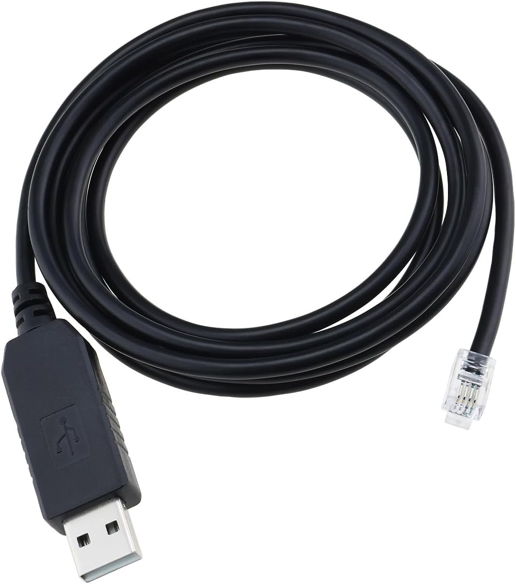 USB to RJ9 Cable Telescope Console Upgrade Cable 1.8m USB to RJ9 Data Transmission Cord Compatible with Celestron NexStar 4SE NexStar 6SE NexStar 8 SE, Black