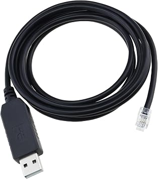 USB إلى RJ9 كابل تلسكوب وحدة كابل ترقية كابل 1.8 متر USB إلى RJ9 سلك نقل البيانات متوافق مع سيليسترون NexStar 4 SE NexStar 6 SE NexStar 8 SE، أسود
