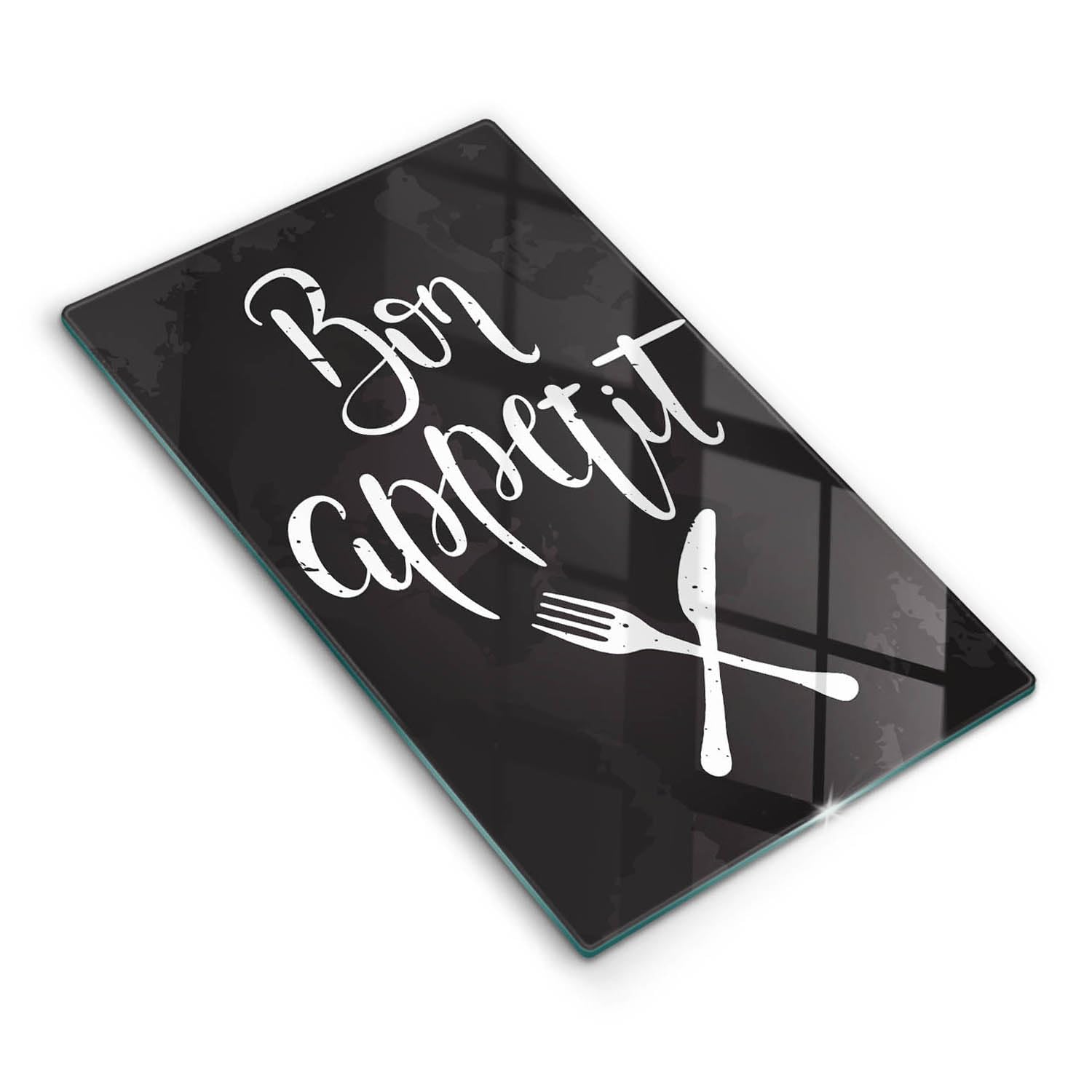 Plaque induction protection 30x52cm Wallfluent avec inscription bon appétit pour cuisine