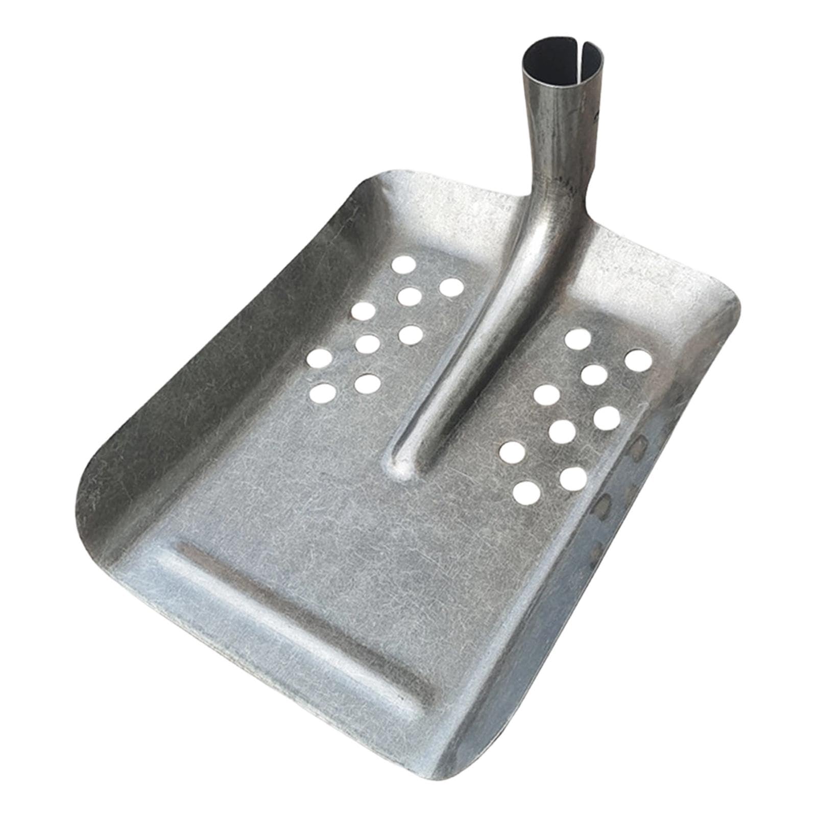 Steel Sifting Spade Sand Sifter for Sewer Drainage Septic Tanks Manure Pits, Square Toed with Drain Holes, 23x28.5x9.5 cm-image-15