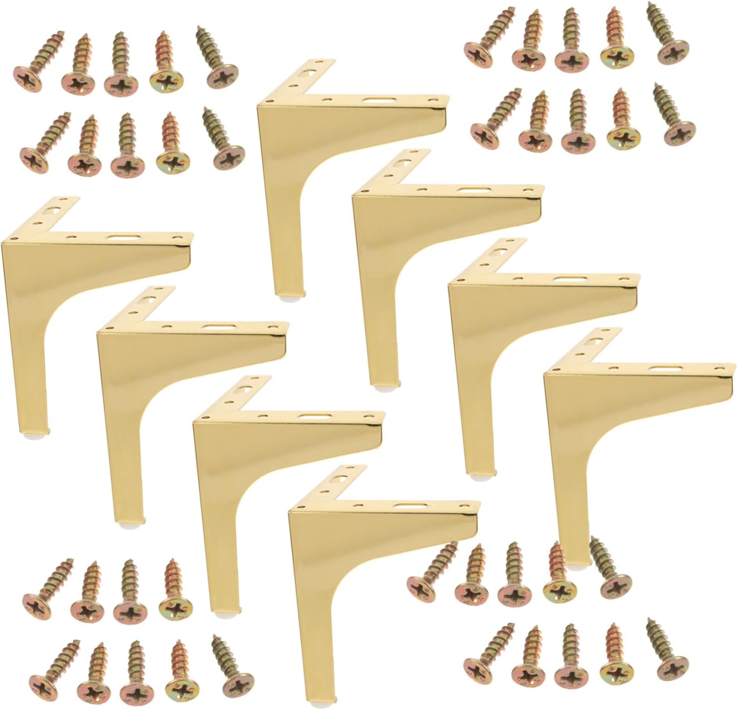 8pcs Metal Legs for Furniture Sofa Couch Risers Sturdy Tv Stand Table Cabinet Feet