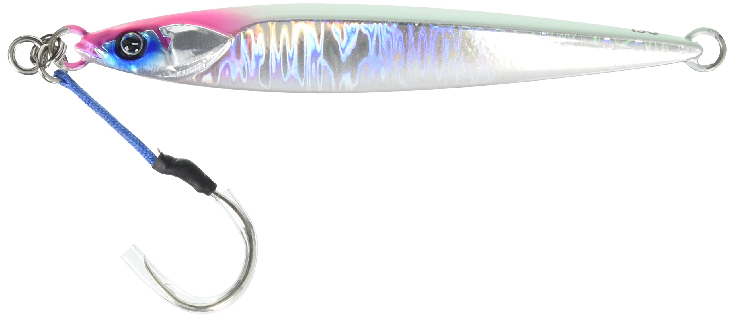 JACKALL G204 Metal Jig, Bumbles Jig, Short, 5.3 oz (150 g), Glow Edge/Magma Wave Holo