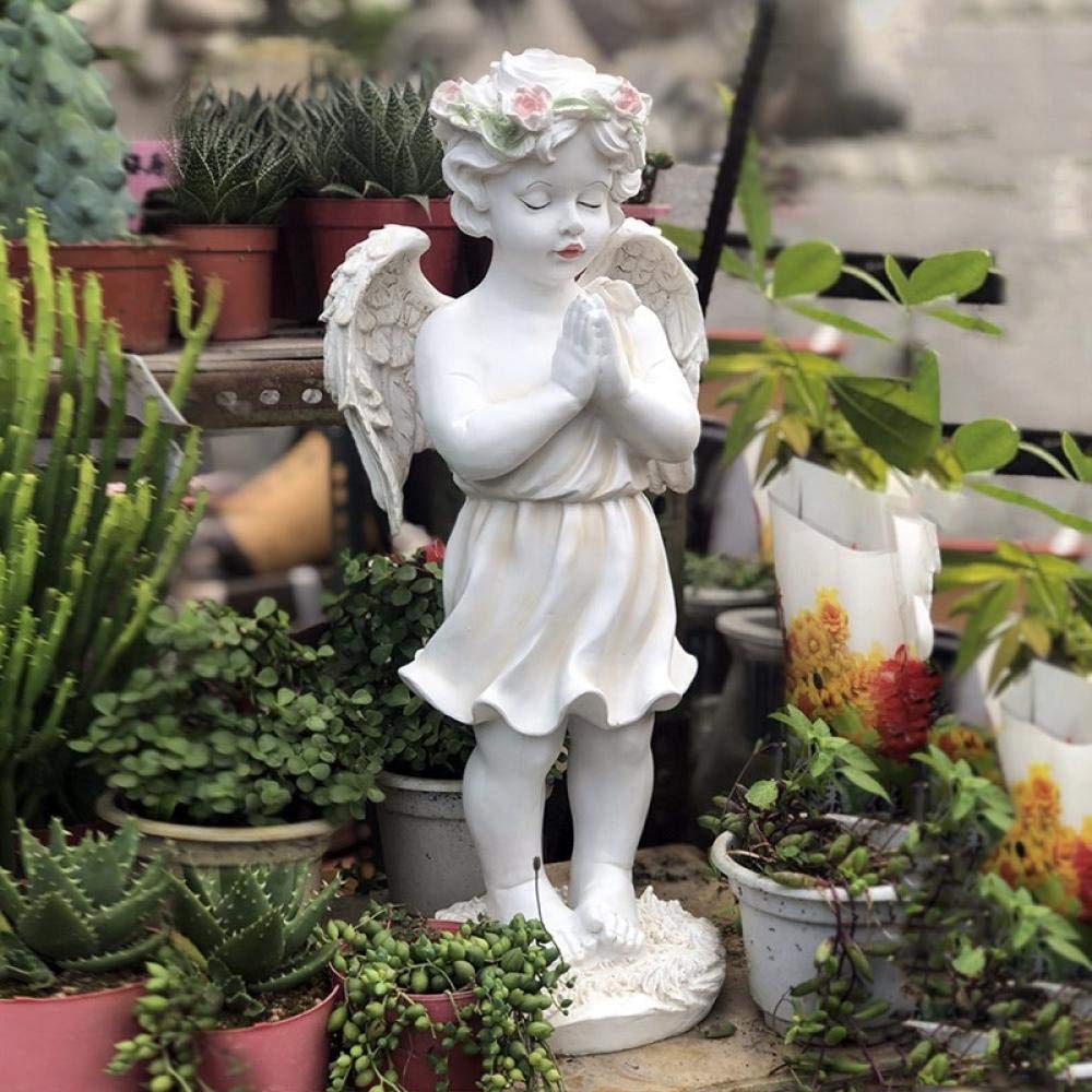 Amazon.co.jp: 彫像彫刻鑑賞 レトロな天使像の彫刻ロジン工芸品