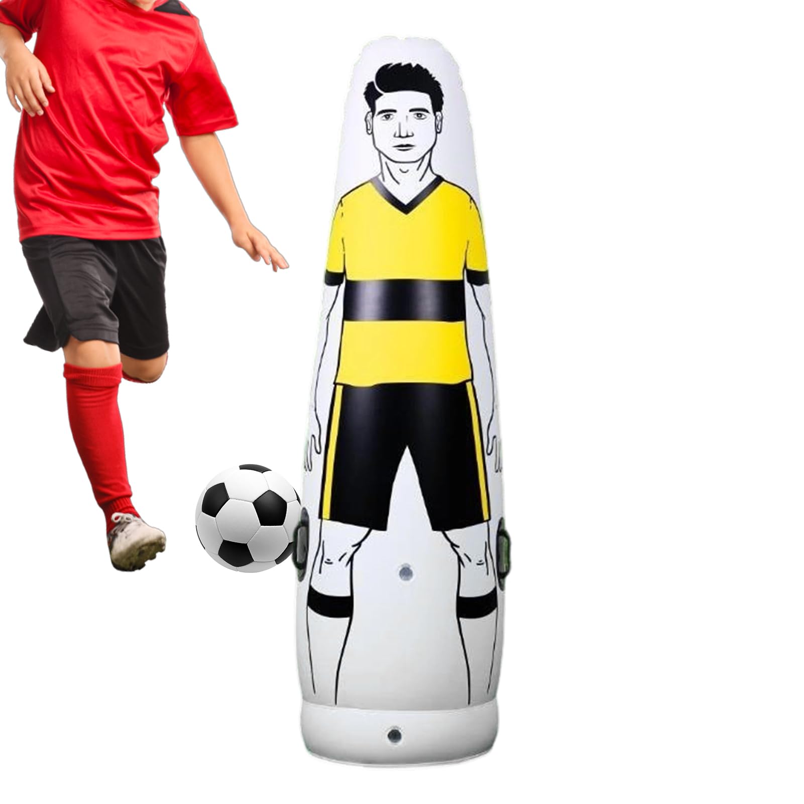 Muro Difensivo per Calcio Di Pratica Gonfiabile Sicuro Portatile E | Attrezzatura Di Allenamento Per Portiere E Difensore Per Adulti Appassionati Principianti Ragazzi
