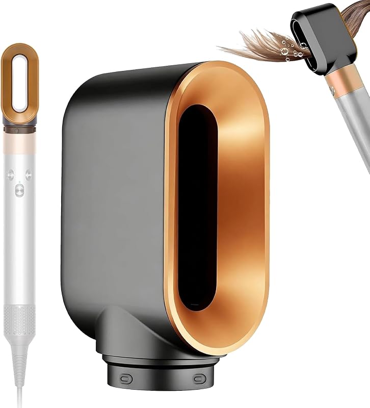 Pre-Styling Dryer Attachment Nozzle Replacement Compatible with Dyson | Fast drying nozzle | Enhance texture | Eliminate frizz & leaves hair silky smooth | Snap-on seamless fit, easy install | Gold