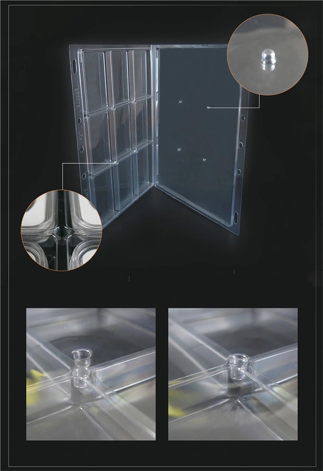 Album Monedas 2Sheets Clear Plastic Certified Coin Slab Binder Album Pages