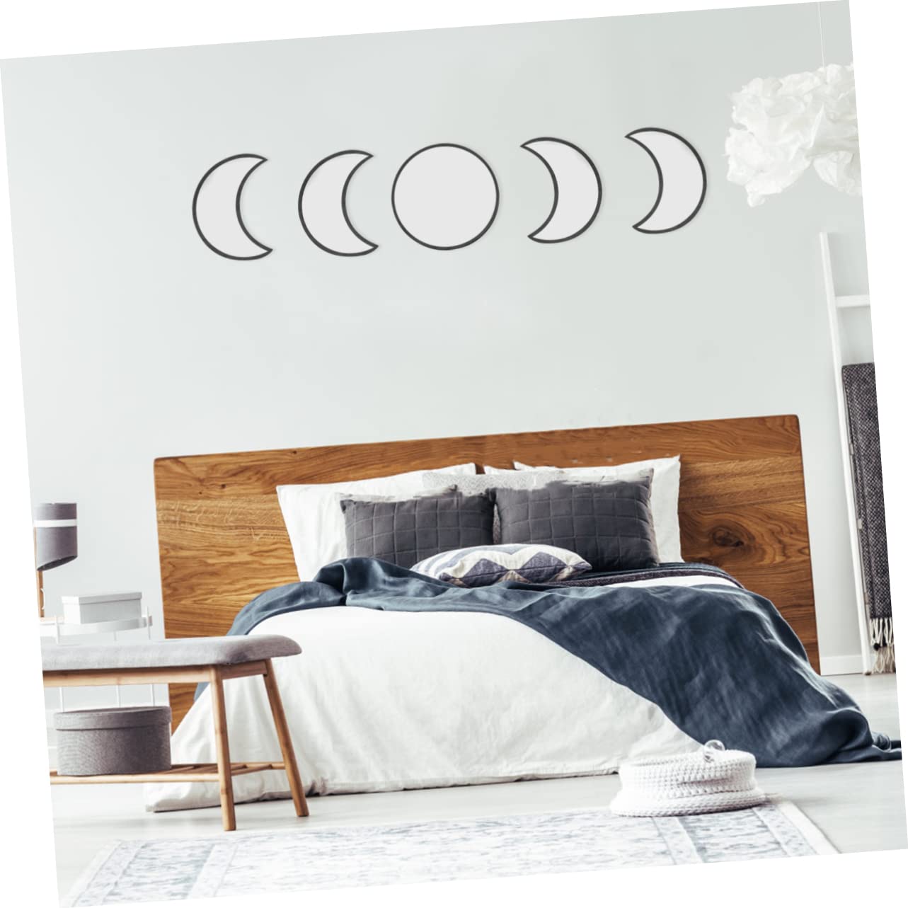 Ciieeo Böhmischer Mondphasen Acrylspiegel Selbstklebend, 1 Satz