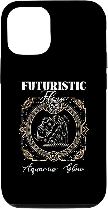 iPhone 12/12 Pro Futuristic Flow Aquarius Glow | Zodiac Sign | Horoscope Case