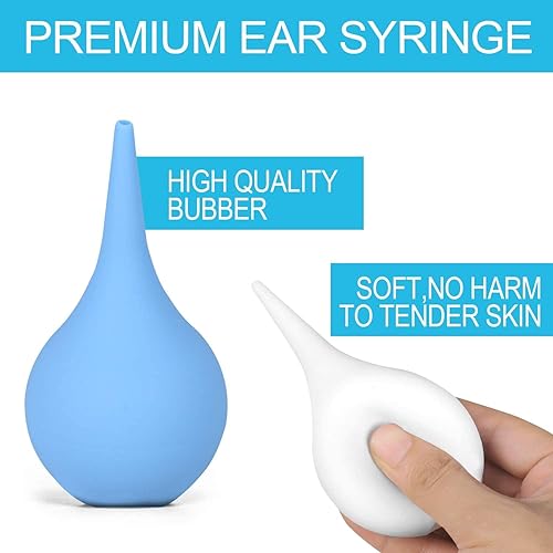 Vista 3 de Paquete de 2 jeringas de oreja de 2 onzas / 2.0 fl oz, jeringa de mano para lavar las orejas, bulbo de goma, herramienta de laboratorio