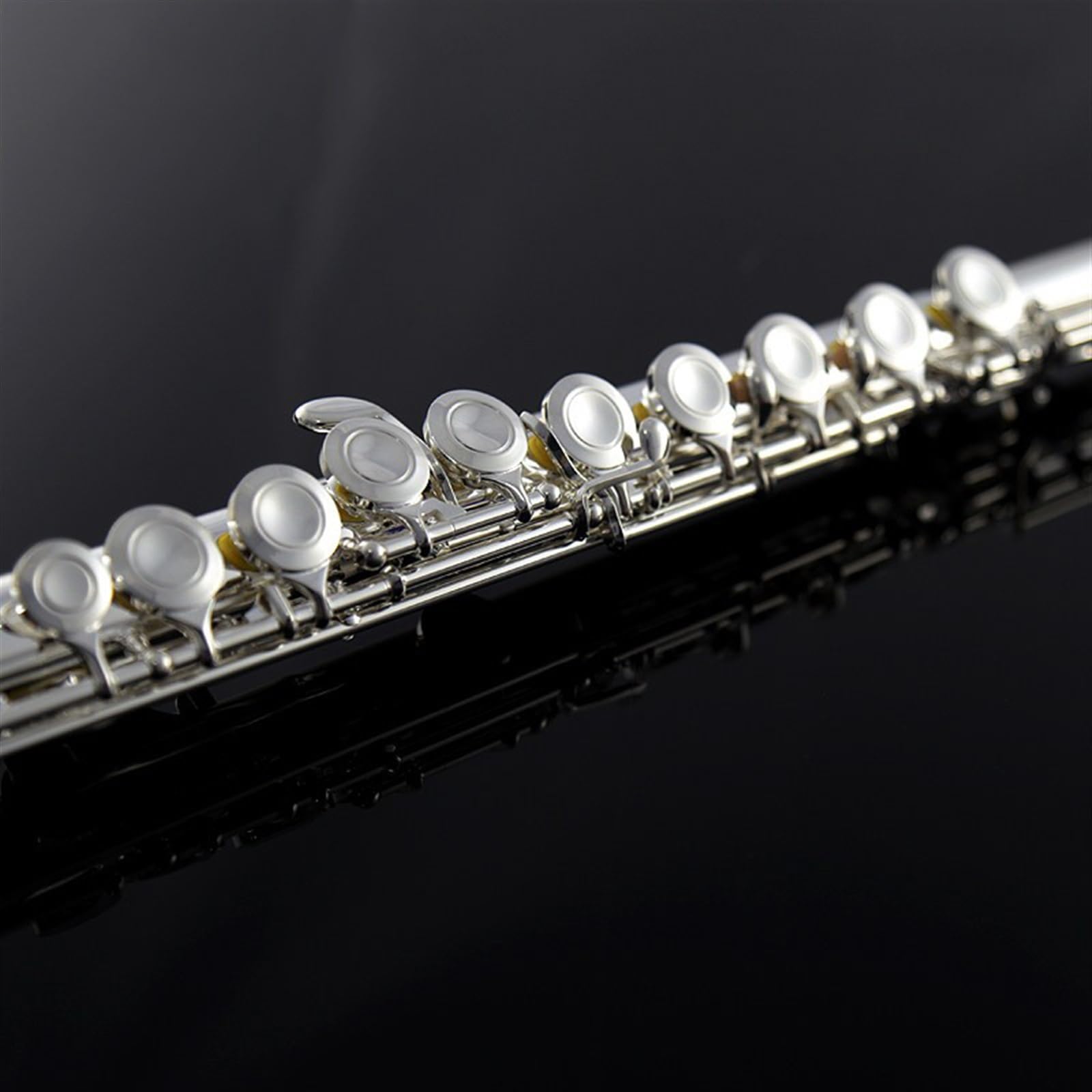 Set di flauti, Flauto in Do, 17 Fori Chiusi, Placcato Argento, Strumento Professionale per Suonare Il Flauto.,