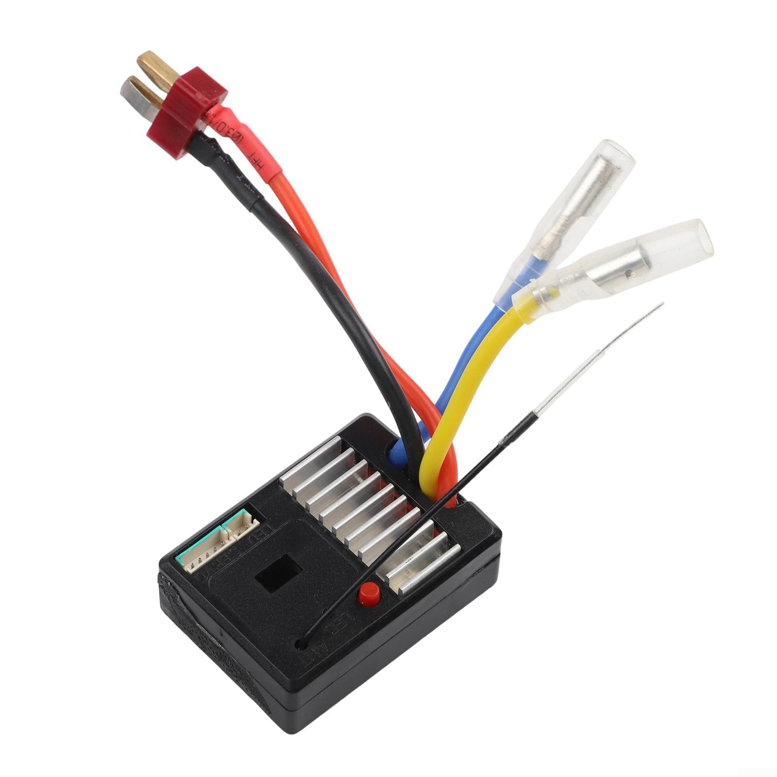 Alanmoship 2.4G 3-in-1 Receiver Board For Wltoys 144001 124019 124018 RC Car, ESC Receiving Circuit With LED Adapter, Black Plastic Replacement Part