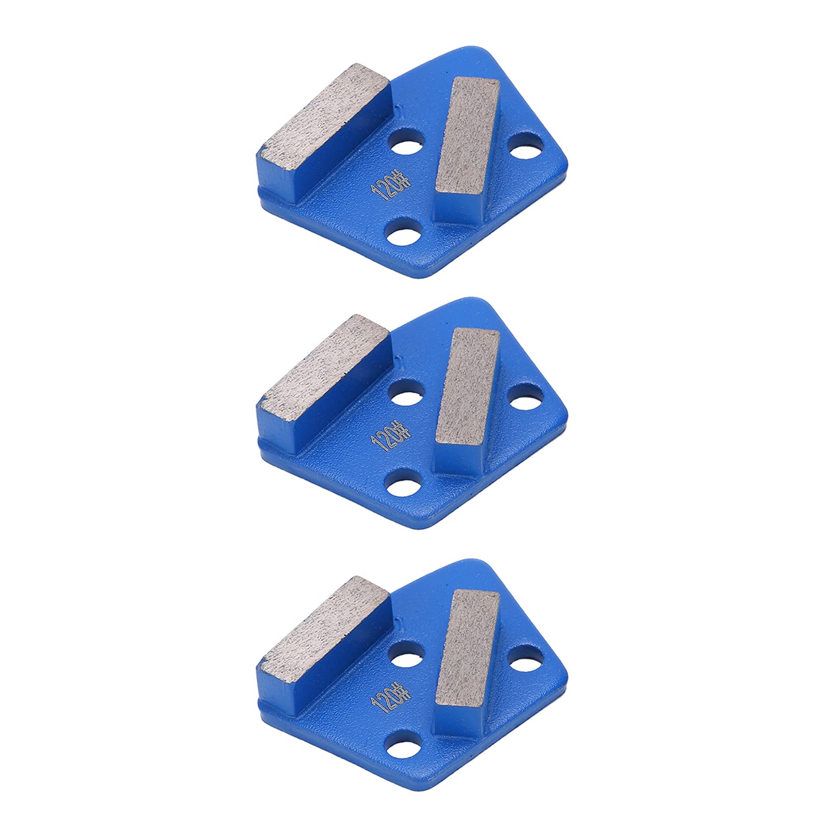 Chaussures de Meulage Diamant Trapézoïdales 2 Dents 120# Bleu 3 Pièces