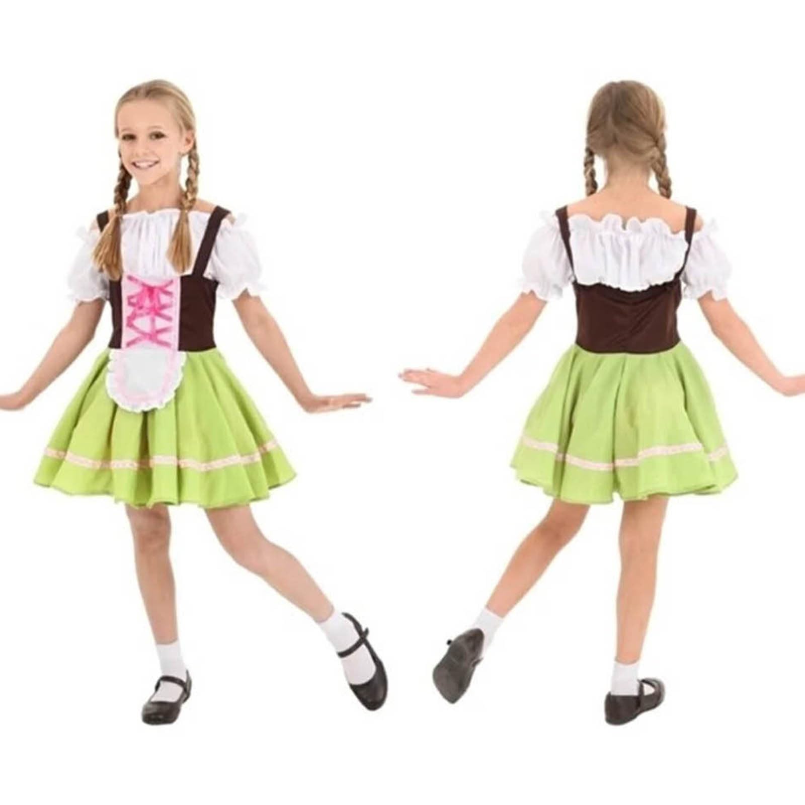 Kurzarm Kleid Rock Feier Prinzessin Mittelalter Blumenmuster