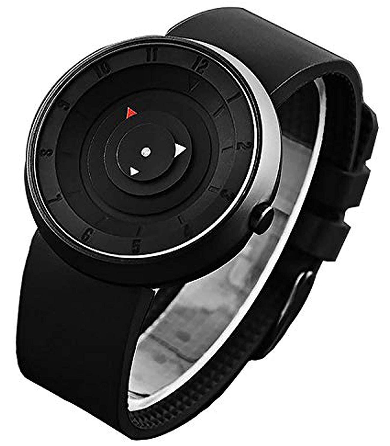 Peral Analog Unique Arrow Spinner Matt Finished Rubber Strap Black Dial Mens and Boys Popular Wrist Watch (B08348KMG6) Amazon Price History, Amazon Price Tracker
