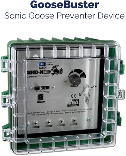 Miniatura 2 de Bird-X GB Goose Buster - Repelente electrónico de plagas, color plateado